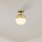 Designers Fountain Linden 8 in. 1-Light Brushed Gold Mid-Century Modern Semi Flush Mount with Etched Opal Glass Shade D321M-SF-BG - alternate 4